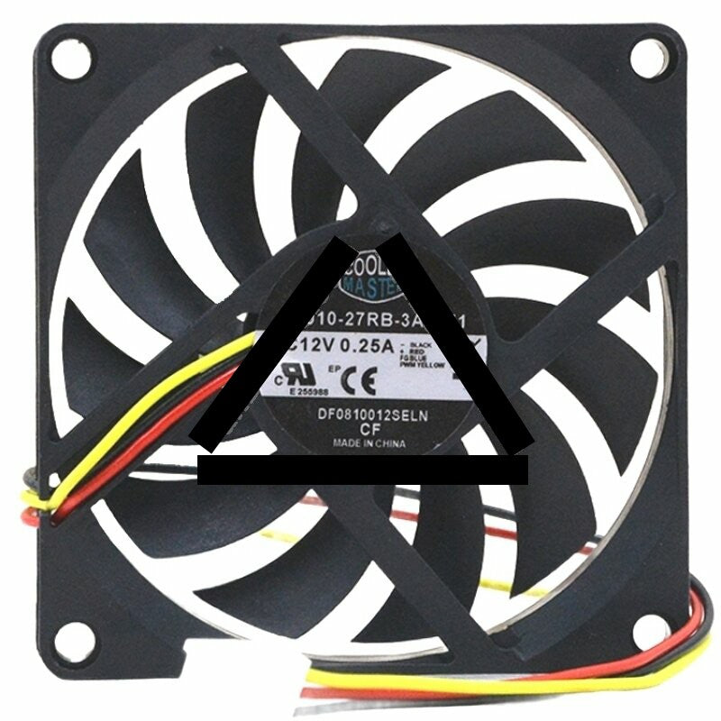 Cooler Master A8010-27RB-3AN-F1 DF0810012SELN DC 12V 0.25A Axial Cooling Fan