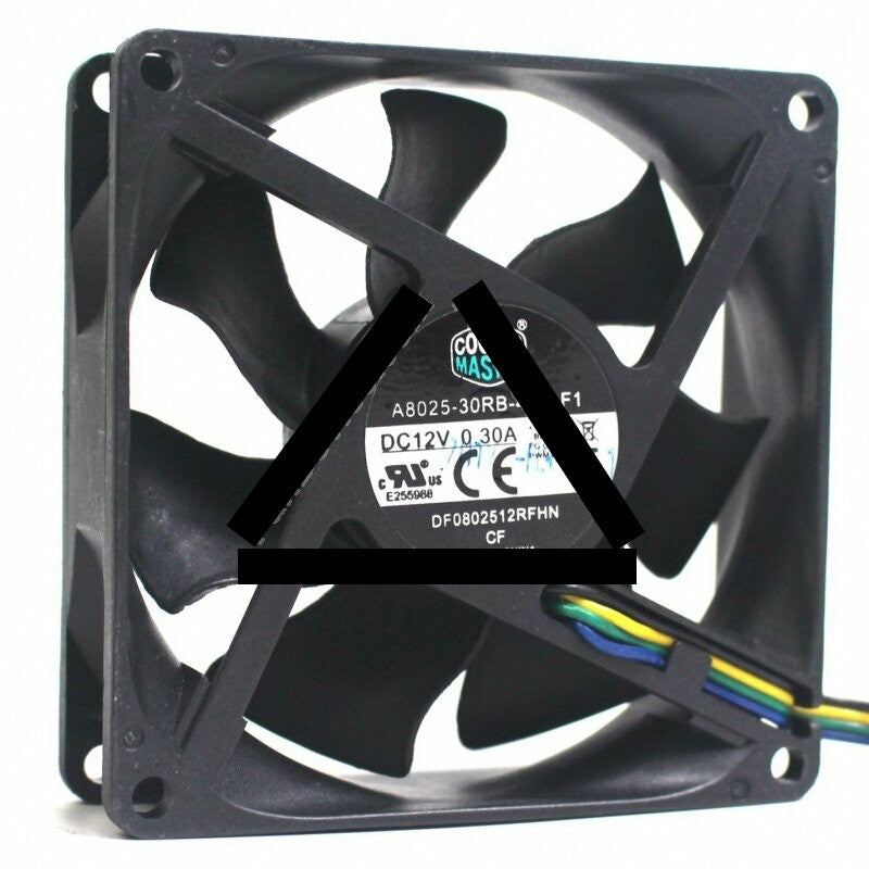 Cooler Master A8025-30RB-4BP-F1 DC 12V 0.30A 8025 PWM Axial Cooling Fan