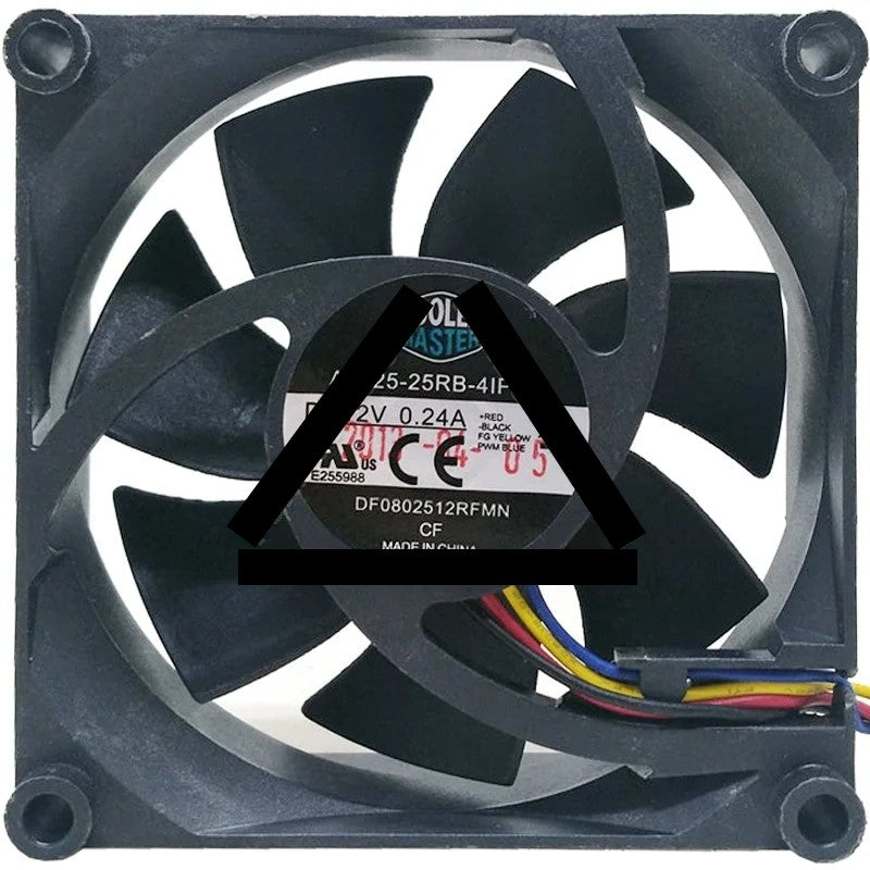 CoolerMaster A8025-25RB-4IP-F1 DF0802512RFMN 12V 0.24A 4 Wires PWM Cooling Fan