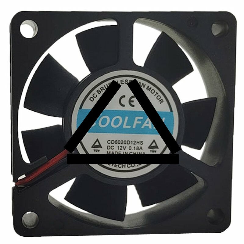 COOLFAN CD6020D12HS DC 12V 0.18A 2 Wires Brushless Axial Cooling Fan