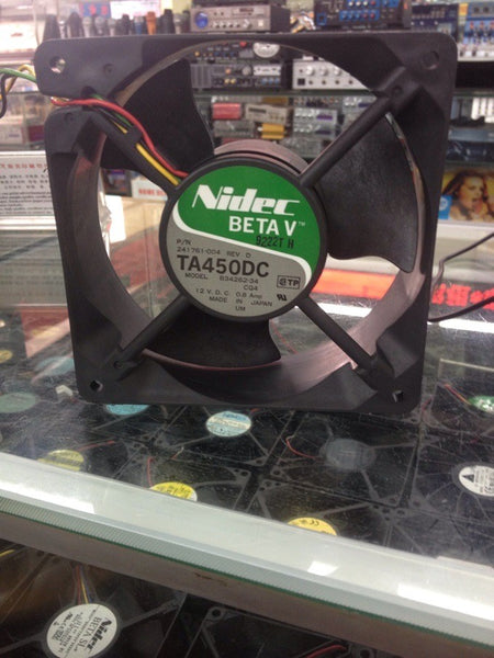 Cooling fan 12038 12v 0.8a ta450dc double bearing ball ventilation fan nidec