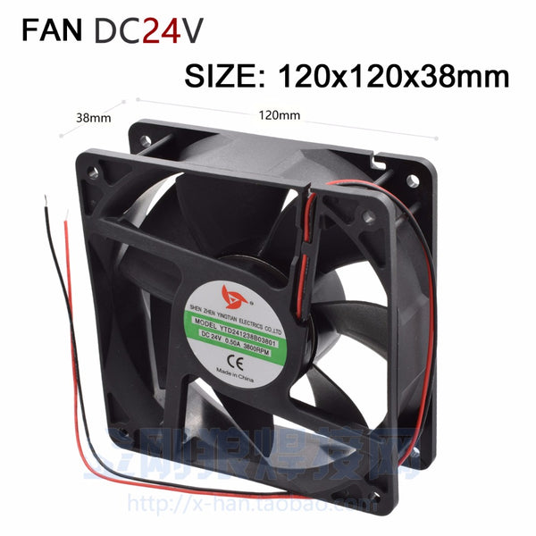 Cooling Fan copper core DC 24v ,120&amp;#215;120 radiator 38mm thick for Inverter welding machine