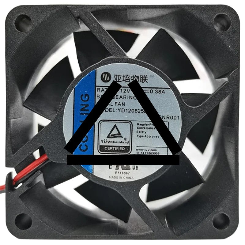 COOLING YD120625BH 12V 0.38A 2 Wires Axial Cooling Fan