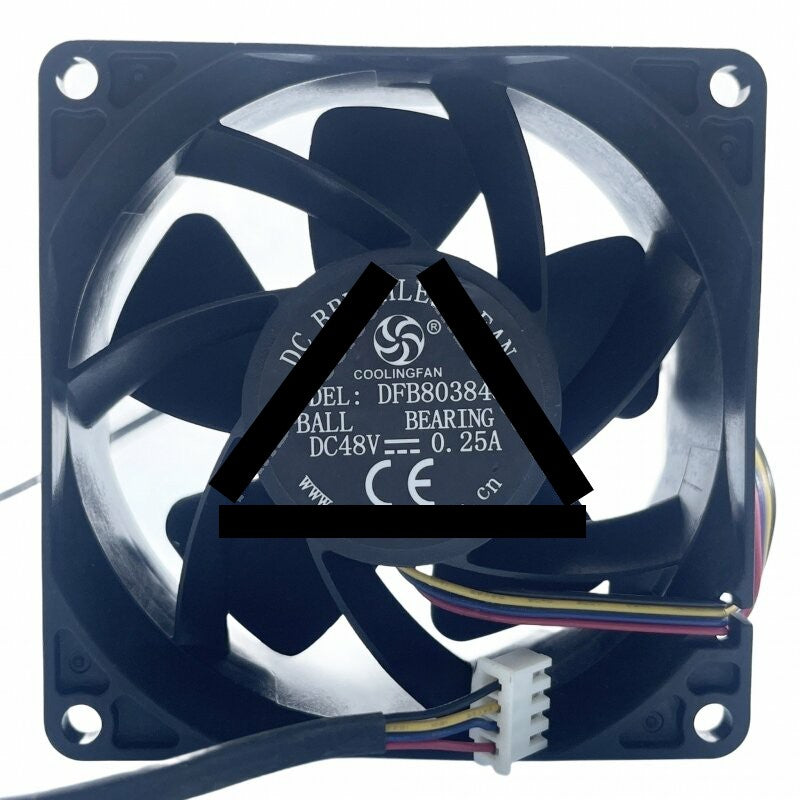 COOLINGFAN DFB803848H DC 48V 0.25A 4 Wires Ball Bearing PWM Axial Cooling Fan