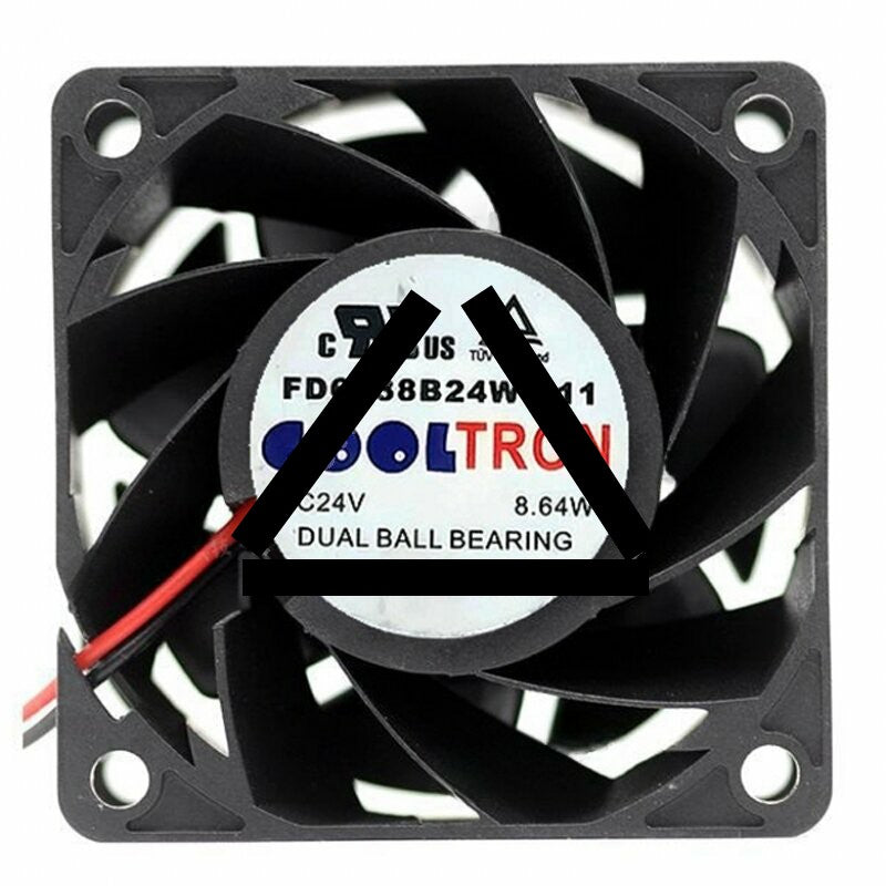 CoolTron FD6038B24W9-11 DC 24V 8.64W 6038 Dual Ball Bearing Axial Cooling Fan