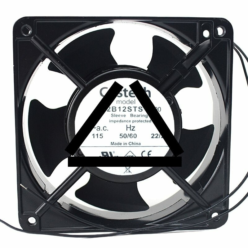Costech A12B12STS AC 115V 22/20W 12038 Axial Sleeve Bearing Cooling Fan