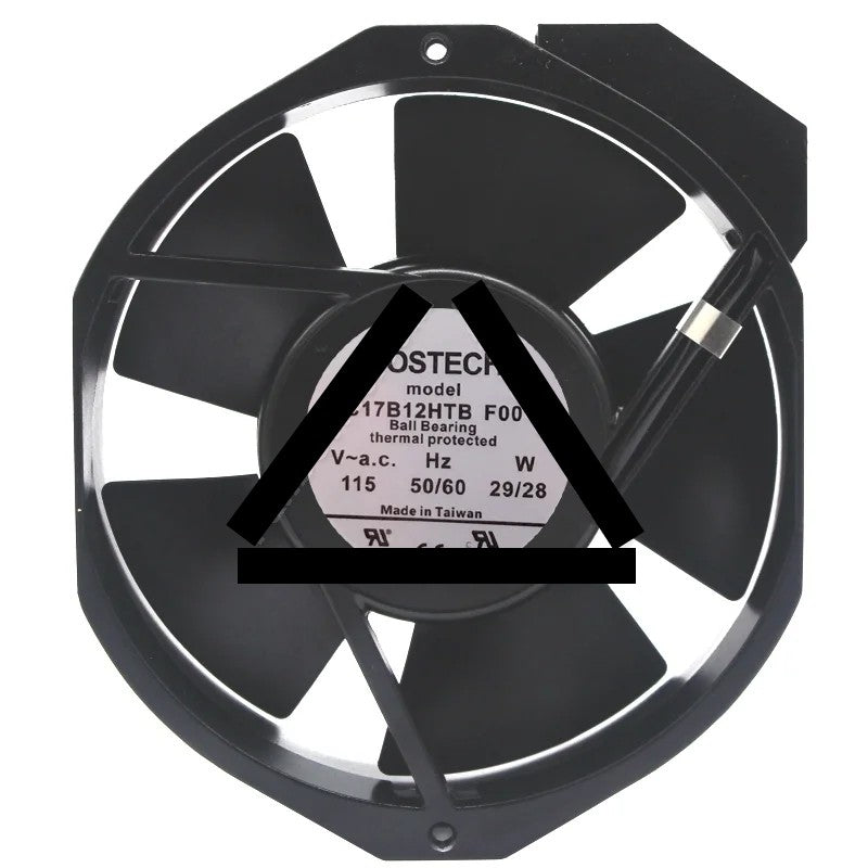Costech C17B12HTB F00 115V 29/28W Ball Bearing Thermal Protected Cooling Fan