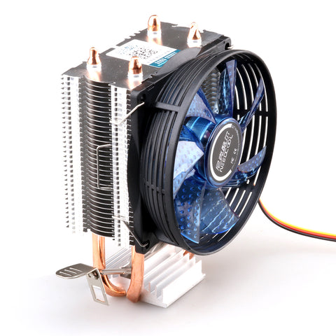 cpu cooler Copper double heat pipe CPU radiator brass tower cpu fan for INTEL 775/1150/1155/1156 AMD 754/939/AM2/AM3