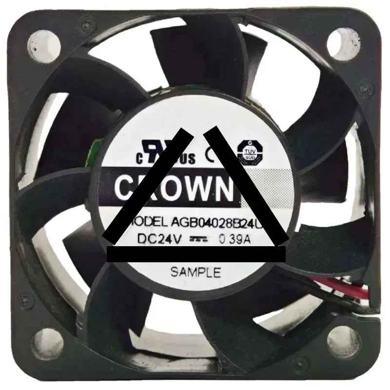 CROWN AGB04028B24U DC 24V 0.39A 2 Wires Axial Cooling Fan