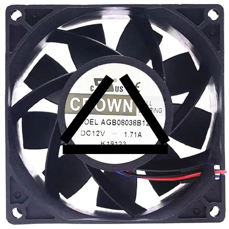 CROWN AGB08038B12H 12V 1.71A 2 / 3 Wires Ball Bearing Cooling Fan