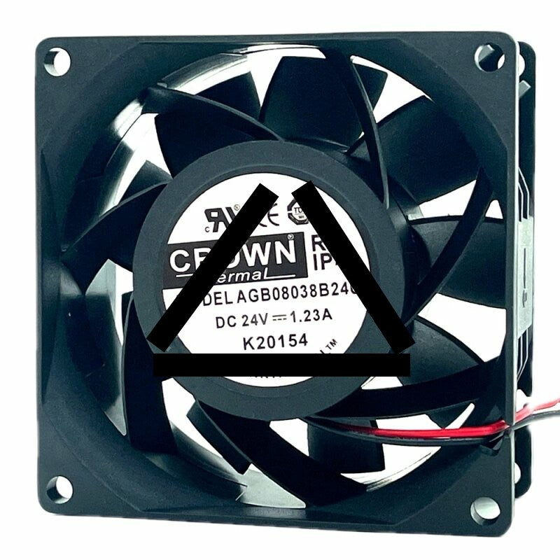 CROWN AGB08038B24U DC 24V 1.23A 8038 IP44 Waterproof Axial Cooling Fan