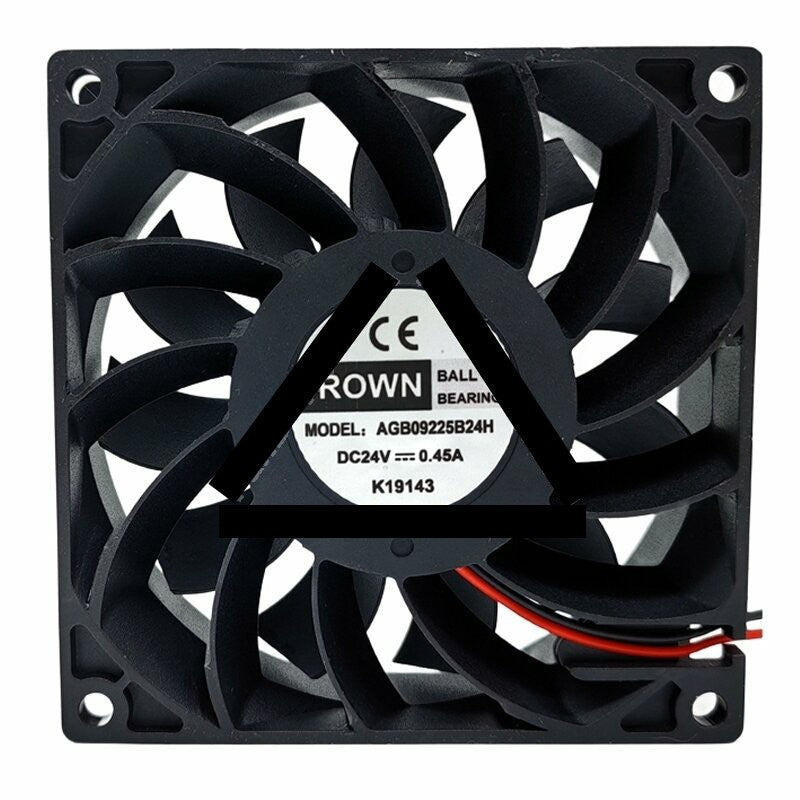 CROWN AGB09225B24H DC 24V 0.45A 9225 Axial Ball Bearing Cooling Fan