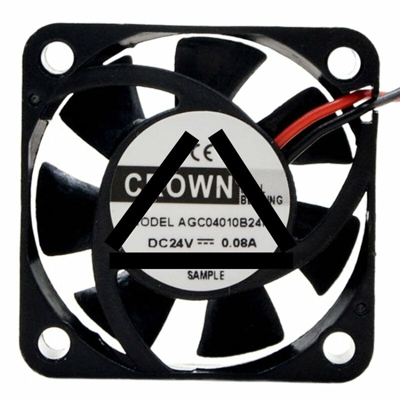 CROWN AGC04010B24H DC 24V 0.08A 4010 Ball Bearing Axial Cooling Fan