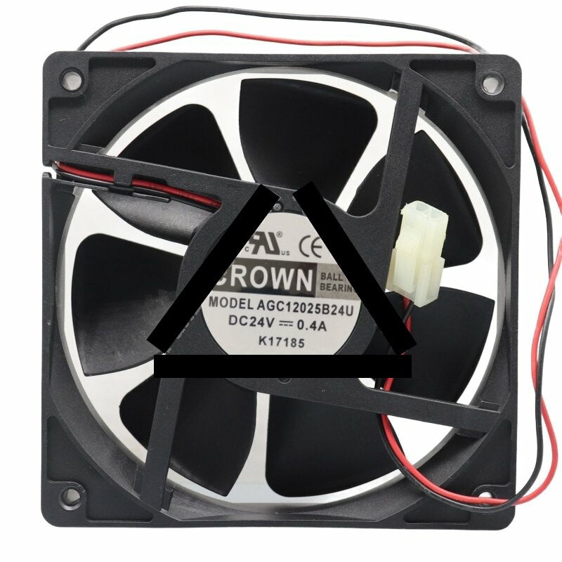CROWN AGC12025B24U DC 24V 0.4A 12025 Axial Ball Bearing Cooling Fan