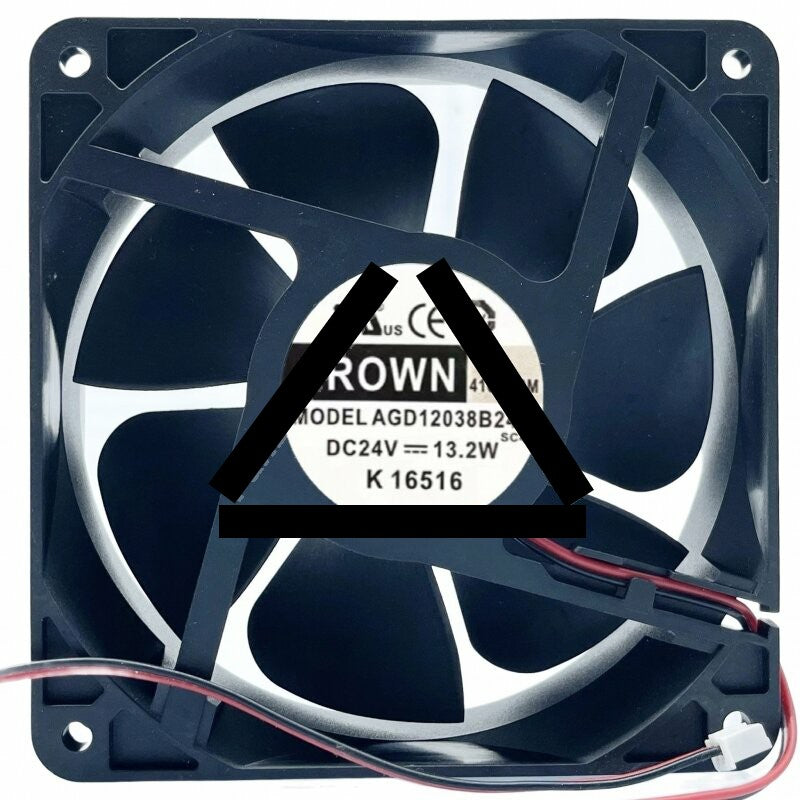 CROWN AGD12038B24J DC 24V 13.2W 2 Wires 4100RPM Axial Fan