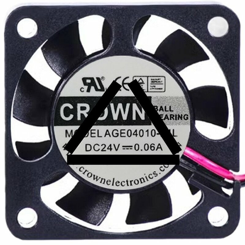 CROWN AGE04010-24L 24V 0.06A 2 Wires Axial Cooling Fan