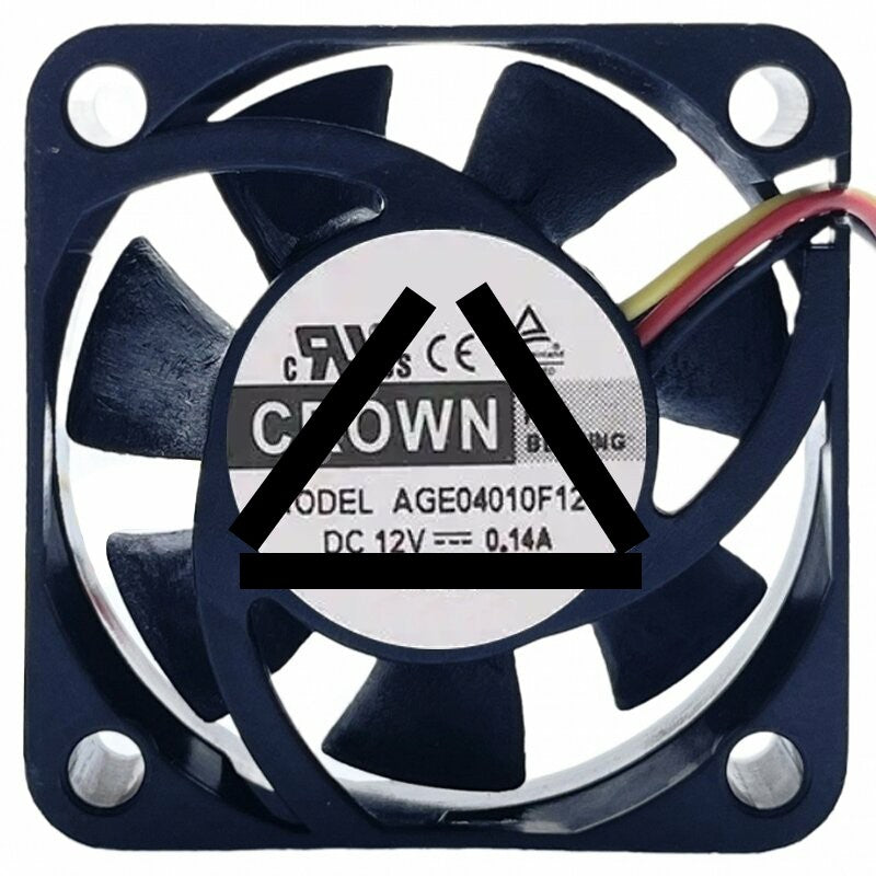 CROWN AGE04010F12U DC 12V 0.14A 2 / 3 / 4 Wires Axial Cooling Fan