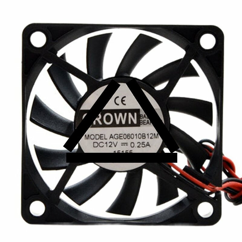 CROWN AGE06010B12M DC 12V 0.25A 6010 Axial Ball Bearing Cooling Fan