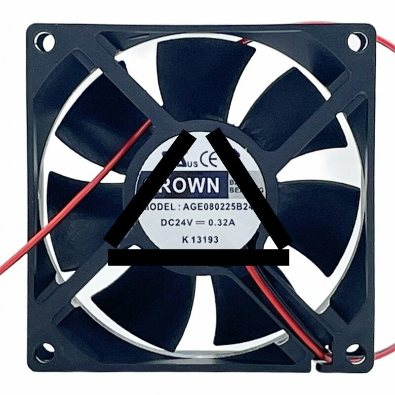 CROWN AGE080225B24U DC 24V 0.32A 8025 Ball Bearing Axial Cooling Fan