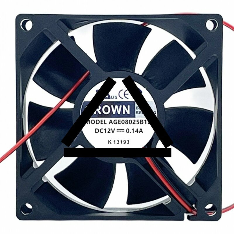 CROWN AGE08025B12J 12V 0.14A 2 / 3 Wires Cooling Fan