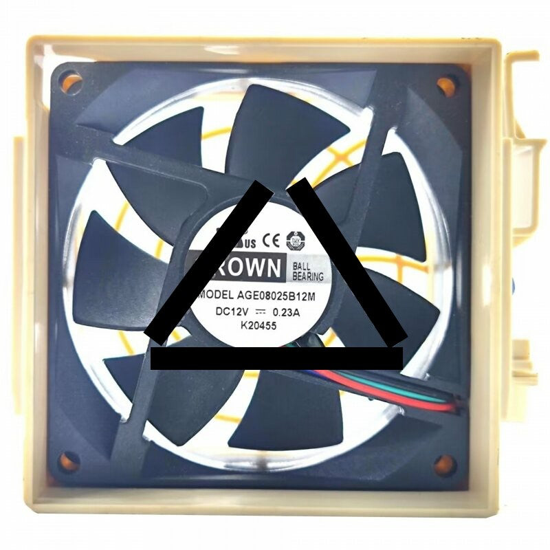 CROWN AGE08025B12M DC 12V 0.23A 4 Wires Ball Bearing Axial Cooling Fan