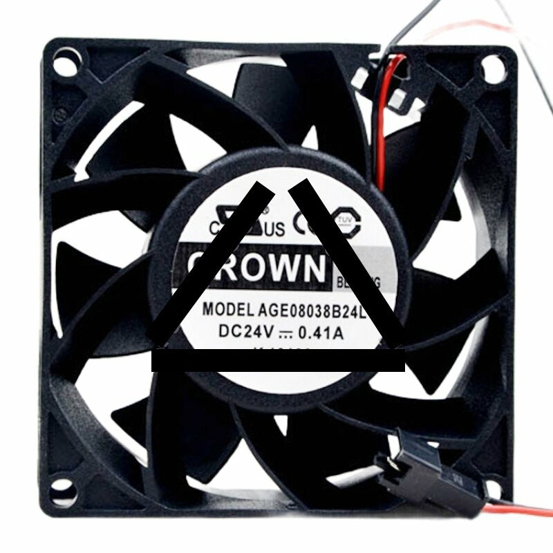 CROWN AGE08038B24L DC 24V 0.41A 8038 Axial Ball Bearing Cooling Fan