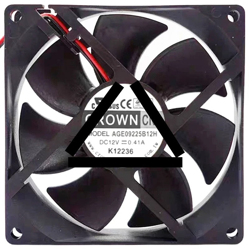 CROWN AGE09225B12H 12V 0.41A 2 / 3 Wires Axial Cooling Fan