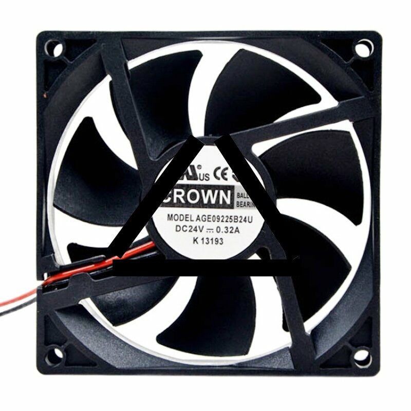 CROWN AGE09225B24U DC 24V 0.32A 9025 Axial Ball Bearing Cooling Fan