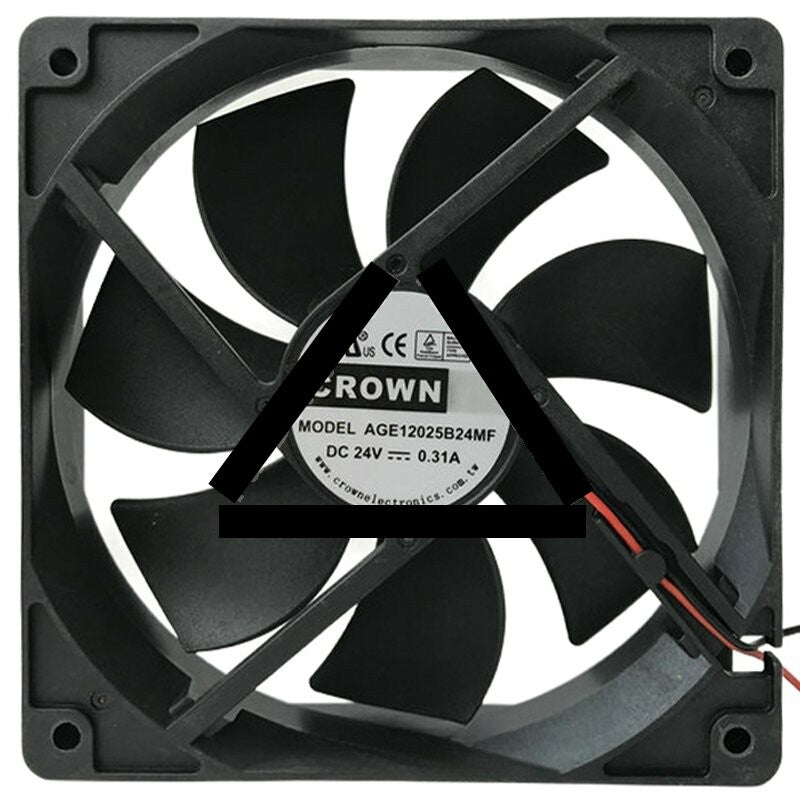 CROWN AGE12025B24MF 24V 0.31A 2 Wires Axial Cooling Fan