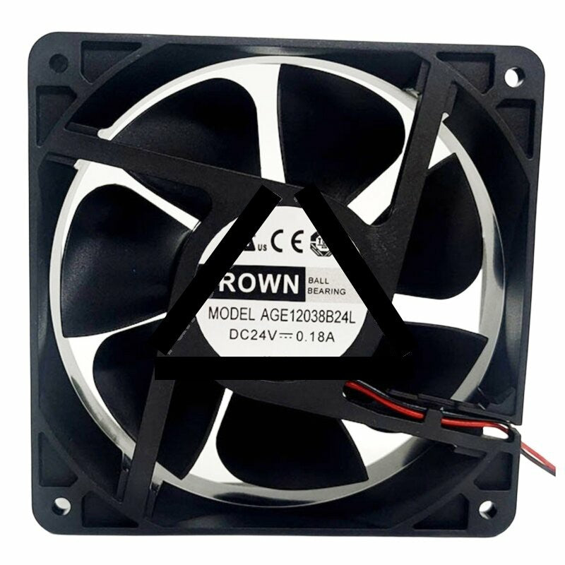 CROWN AGE12038B24L DC 24V 0.18A 12038 Ball Bearing Axial Cooling Fan