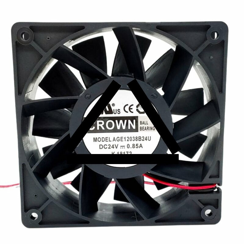 CROWN AGE12038B24U DC 24V 0.85A 12038 Axial Ball Bearing Cooling Fan
