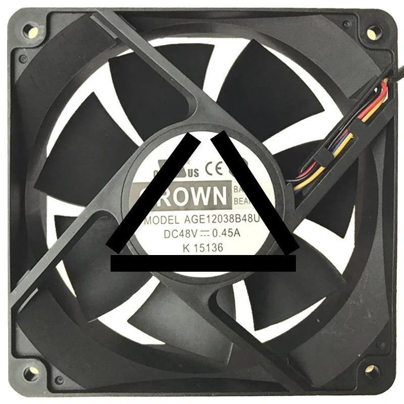 CROWN AGE12038B48U DC 48V 0.35A 4 Wires Ball Bearing Cooling Fan