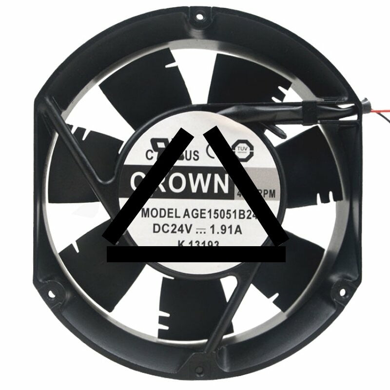 CROWN AGE15051B24M DC 24V 1.91A 2 Wires 4400RPM Axial Cooling Fan