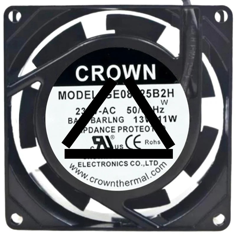 CROWN IGE08025B2H 230V 13W/11W Ball Bearing Cooling Fan