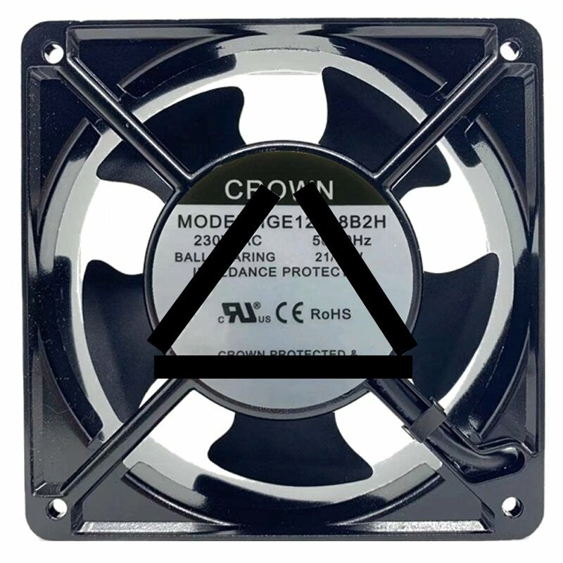 CROWN IGE12038B2H AC 230V 21/19W Ball Bearing Axial Cooling Fan