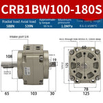 Blade Type Swing Rotary Cylinder CRB1BW50-90S Degree CRB2BW15/20/30/90S/180S/270S