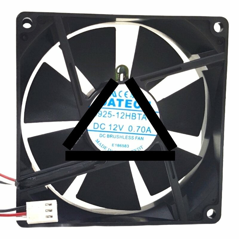 DATECH 0925-12HBTA-2 DC 12V 0.70A 9025 Brushless Axial Cooling Fan