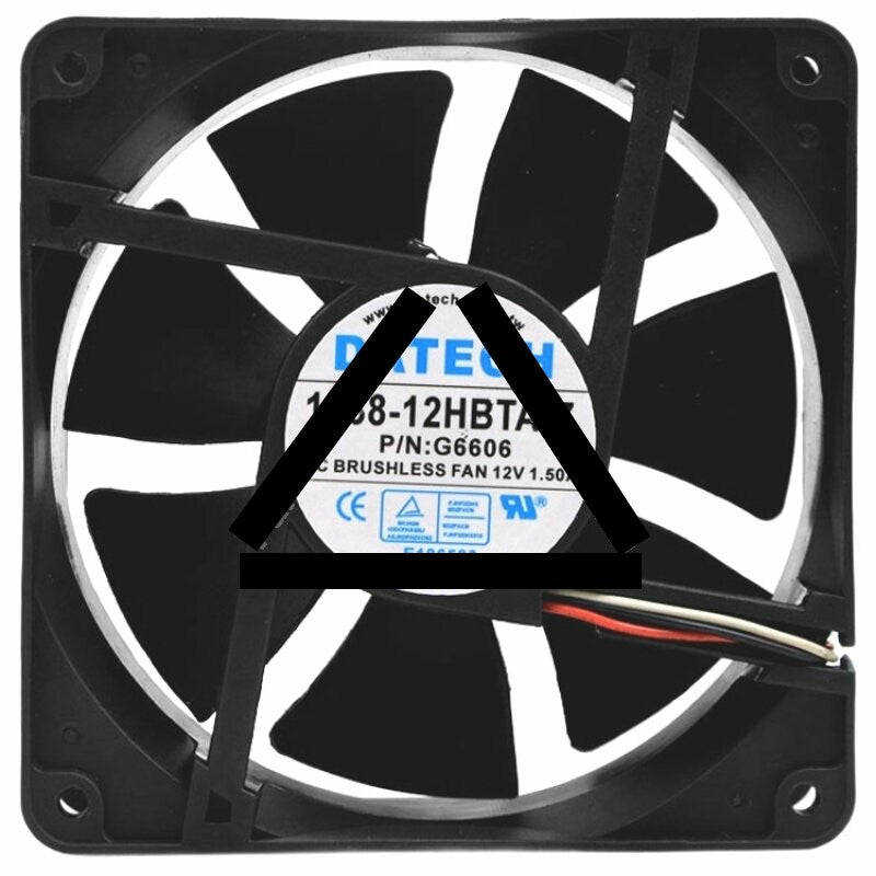 DATECH 1238-12HBTA-7 DC 12V 1.50A 12038 Brushless Axial Cooling Fan