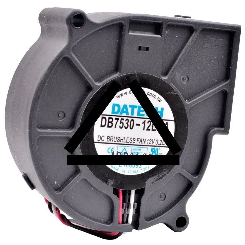 DATECH DB7530-12LBA 12V 0.25A DC Brushless 3 Wires Blower Cooling Fan