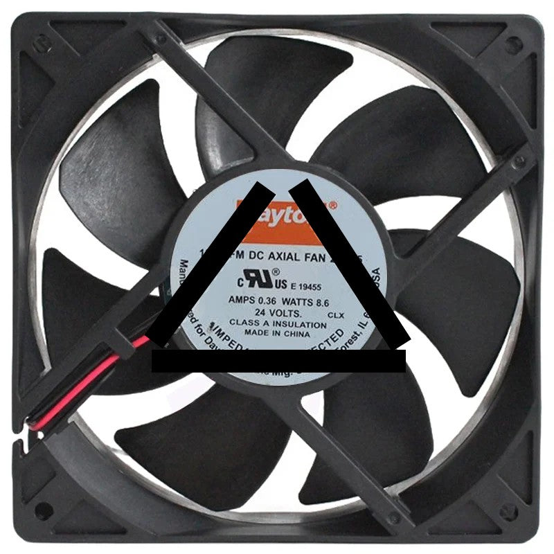Dayton E19455 24V 0.36AMP 8.6W 2 Wires Axial Cooling Fan