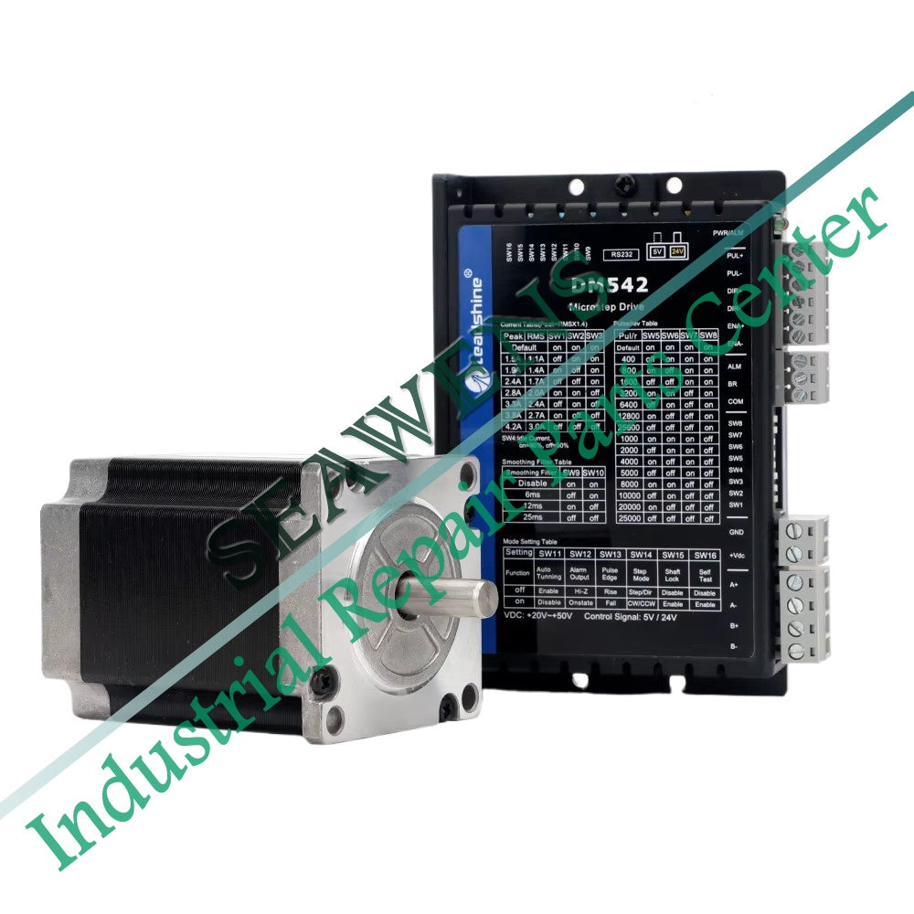 Leadshine 2Phase Stepper Driver DM542 20-50VAC + Motor 57CM23 Length 76mm For Co2 Laser Cutting and Engraving Machine