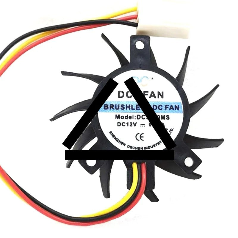 DC-FAN DC5010MS 12V 0.15A 3 Wires Axial Cooling Fan