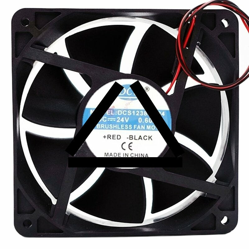 DCS DCS1238HB24 DC 24V 0.60A 2 Wires Brushless Axial Cooling Fan