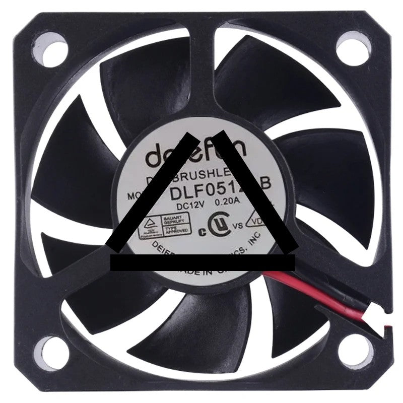 Delefun DLF0512LB 12V 0.20A DC Brushless 2 Wires Axial Cooling Fan