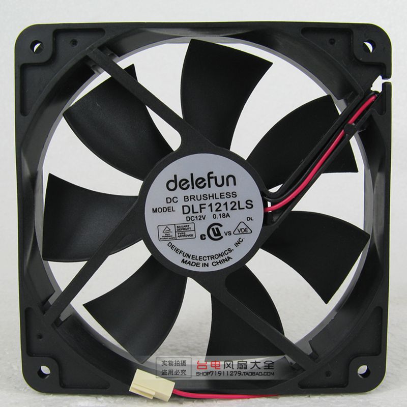 Delefun DLF1212LS 12V 0.18A 12CM 12025 120 * 120 * 25MM cooling fan