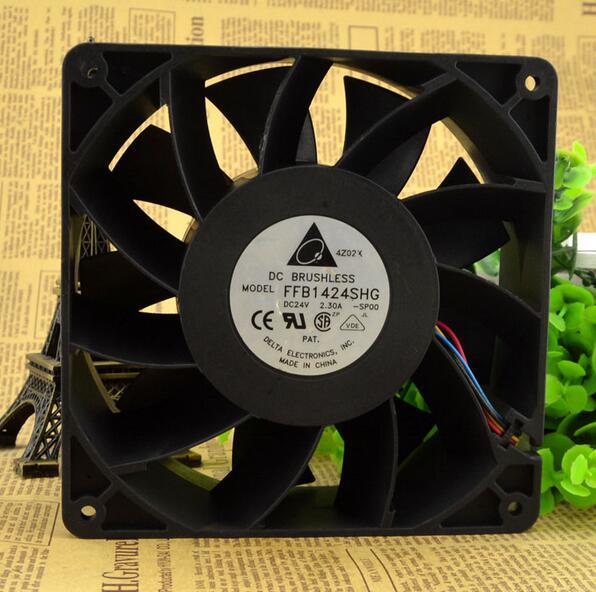 Delta 14CM DC 24V 2.30A FFB1424SHG 140*140*50mm High Quality 4-wire PWM Temperature Control Thermal Radiation Fan
