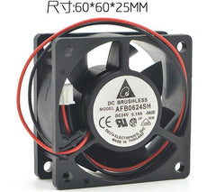 Delta 6025 DC 24V AFB0624SH 0.21A 6CM 60*60*25MM 2-line Inverter Dual Ball Bearing Air Cooling Fan
