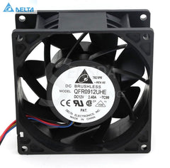 Delta 9cm QFR0912UHE 9238 90mm DC 12v 2.40A 4-pin pwm server inverter axial cooler Cooling fans high speed