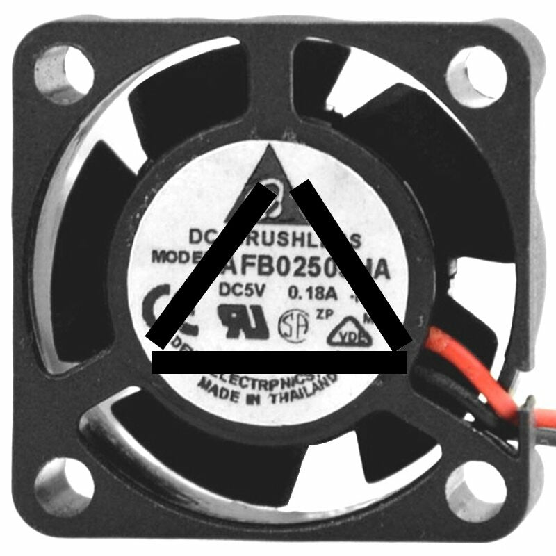 Delta AFB02505HA DC 5V 0.18A 2 Wires Brushless Axial Cooling Fan