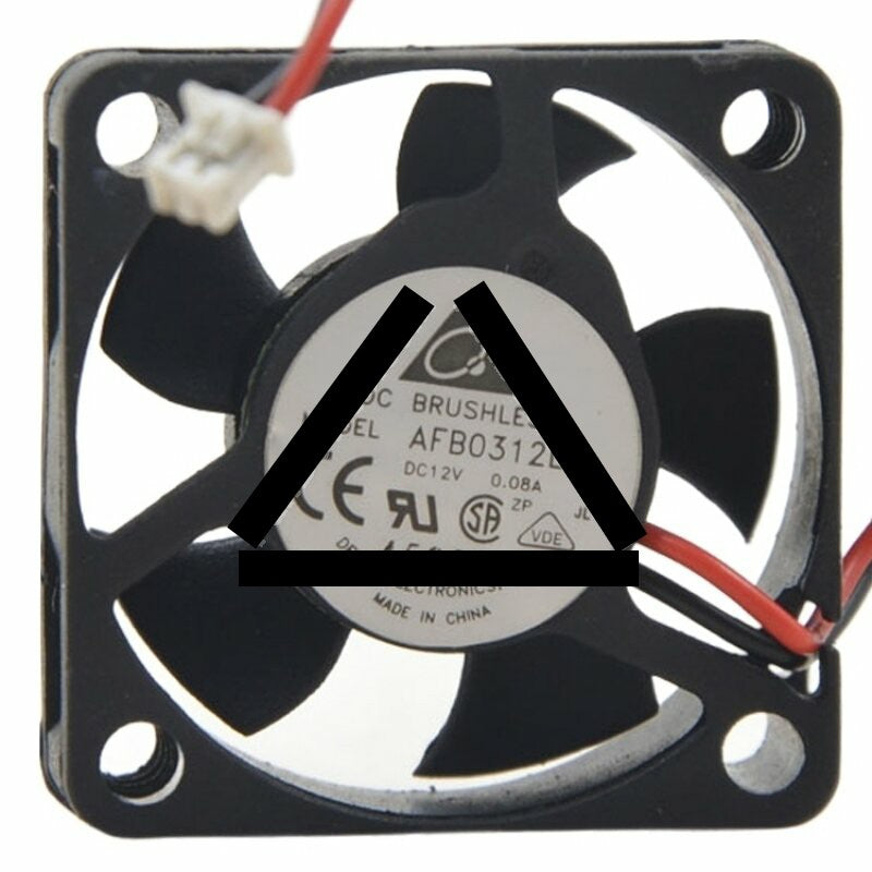 Delta AFB0312LA DC 12V 0.08A 2 Wires Brushless Axial Cooling Fan